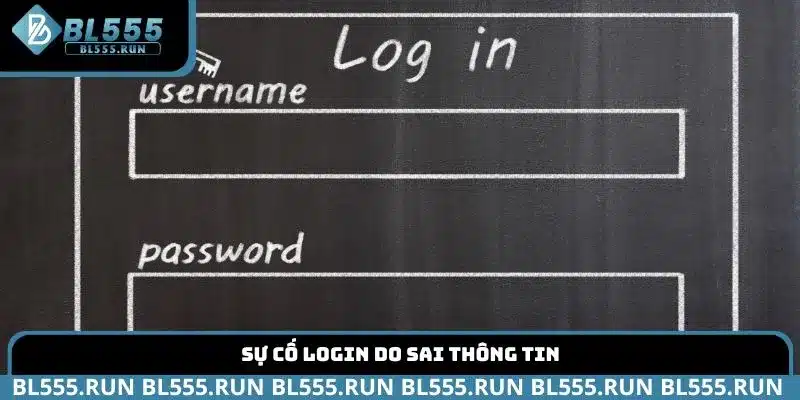 Sự cố login do sai thông tin